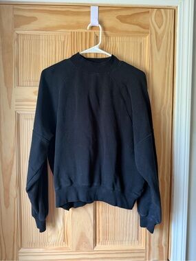 PINK Victoria's Secret Black Crewneck Pullover